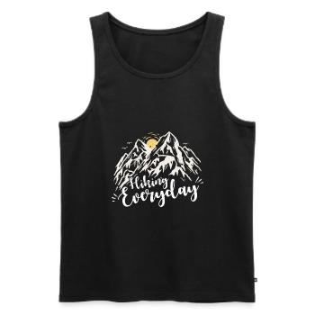 Hiking Everyday Hiker Hike Nature Trekking Mountai - Männer Premium Bio Tank Top - Schwarz - Vorne - AI Model Male 178 light (178cm)