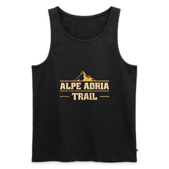 Traversée des Alpes Alpe Adria Trail Ferwanderweg - Débardeur bio Premium Homme - noir - Devant - Michal (187cm)