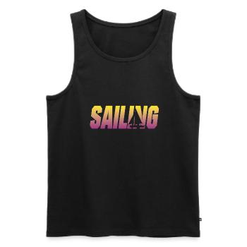 segeln - Männer Premium Bio Tank Top - Schwarz - Vorne - Michal (187cm)