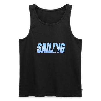 Seglen Segler Segelschiff - Männer Premium Bio Tank Top - Schwarz - Vorne - AI Model Male 178 light (178cm)