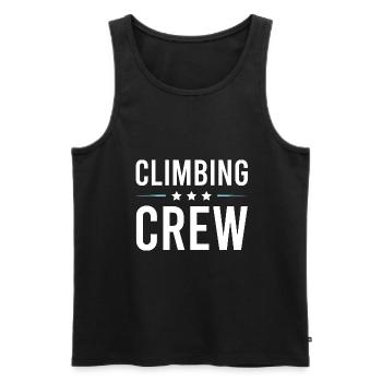 Climbing Crew - Men's Premium Organic Tank Top - black - Front - Michal (187cm)