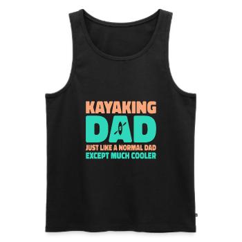 Kayaking Dad Just Like A Normal Dad Except Much Co - Männer Premium Bio Tank Top - Schwarz - Vorne - Michal (187cm)