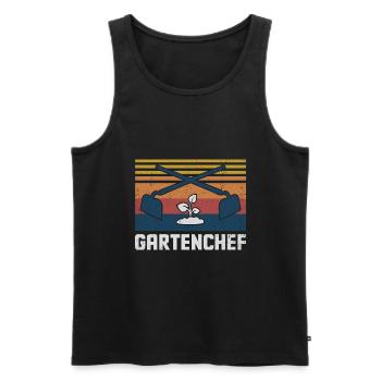 Gartenchef Gärtnerei Gärtner Garten Rasenmäher Gär - Männer Premium Bio Tank Top - Schwarz - Vorne - AI Model Male 178 light (178cm)