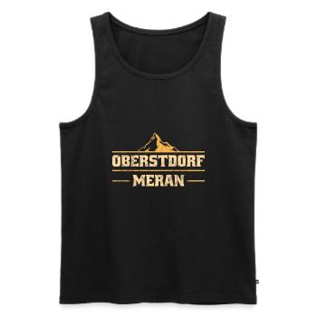 Crossing the Alps Oberstdorf Merano E5 long-distance hiking trail - Men's Premium Organic Tank Top - black - Front - AI Model Male 178 light (178cm)