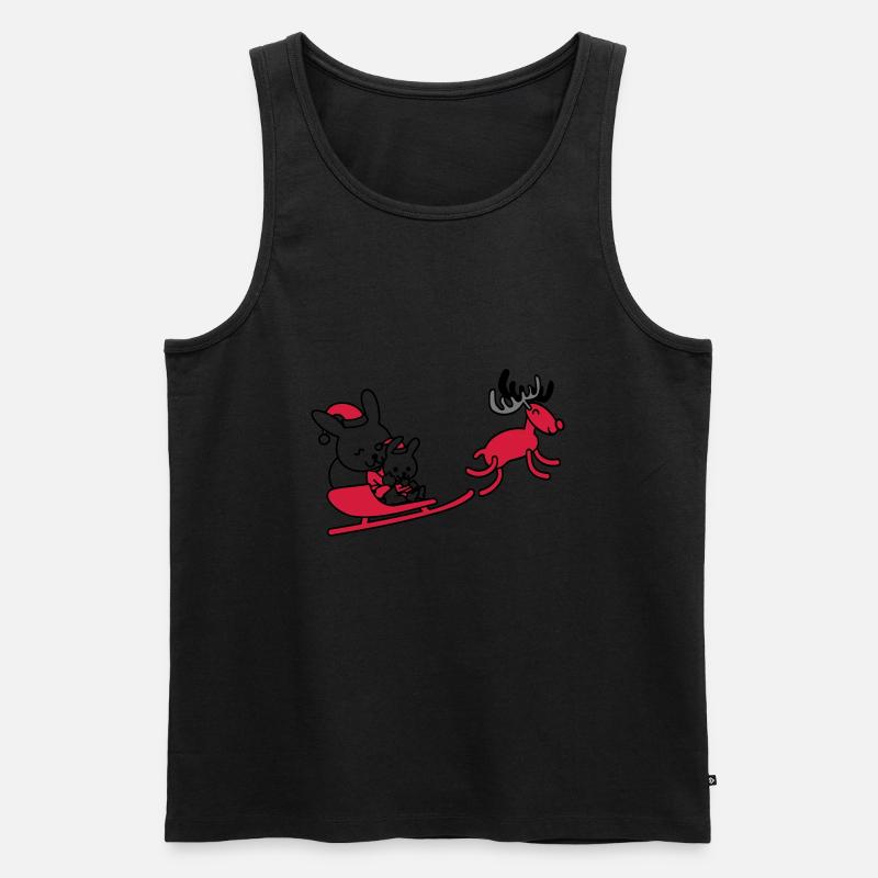 Weihnachtsmotiv - Männer Premium Bio Tank Top - Schwarz