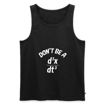 Ingénieur physique dérivation math meme idée cadeau - Débardeur bio Premium Homme - noir - Devant - AI Model Male 178 light (178cm)