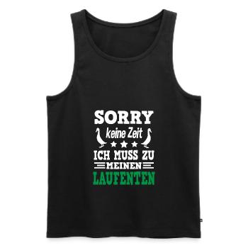 Laufente Laufentenzüchter Laufentenstall Enten - Männer Premium Bio Tank Top - Schwarz - Vorne - Michal (187cm)