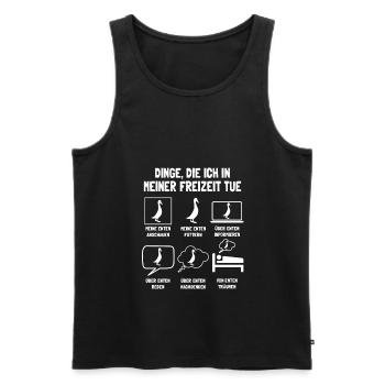 Laufente Laufentenzüchter Laufentenstall Enten - Männer Premium Bio Tank Top - Schwarz - Vorne - Michal (187cm)