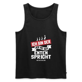Laufente Laufentenzüchter Laufentenstall Enten - Männer Premium Bio Tank Top - Schwarz - Vorne - Michal (187cm)