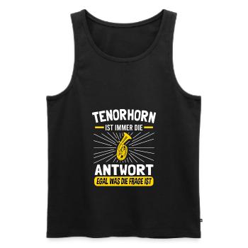 Tenorhorn Tenorhornist Blaskapelle Orchester - Männer Premium Bio Tank Top - Schwarz - Vorne - Michal (187cm)