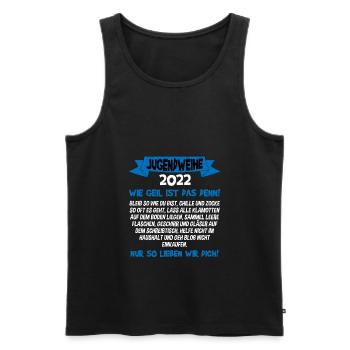 Jugendweihe Konfirmation Jugendlicher Erwachsener - Männer Premium Bio Tank Top - Schwarz - Vorne - Michal (187cm)
