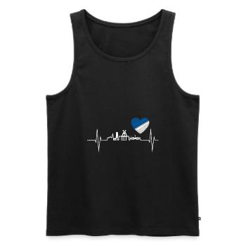 Bochum Bochumer Ruhrgebiet Ruhrpott - Männer Premium Bio Tank Top - Schwarz - Vorne - Michal (187cm)