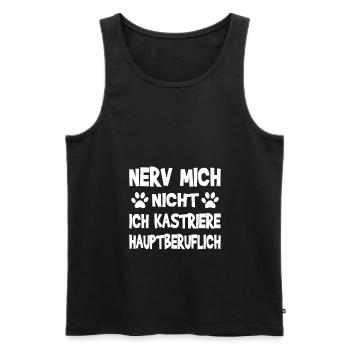 Tierärztin Tiermedizin Tierpflegerin Veterinärin - Männer Premium Bio Tank Top - Schwarz - Vorne - Michal (187cm)