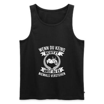 Beiwagen Motorradgespann Seitenwagen Gespann - Männer Premium Bio Tank Top - Schwarz - Vorne - Michal (187cm)