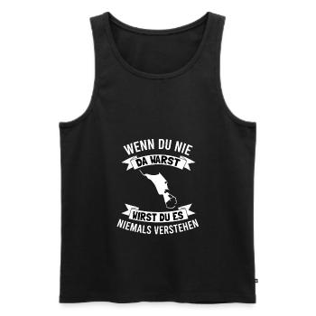 Helgoland Heligoland Nordseeurlaub - Männer Premium Bio Tank Top - Schwarz - Vorne - Michal (187cm)