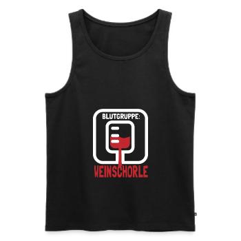 Dubbeglas Weinschorle Weinfest - Männer Premium Bio Tank Top - Schwarz - Vorne - AI Model Male 178 light (178cm)