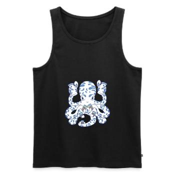 Dubbeglas Weinschorle Weinfest - Männer Premium Bio Tank Top - Schwarz - Vorne - AI Model Male 178 light (178cm)