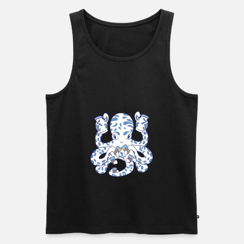 Dubbeglas Weinschorle Weinfest - Männer Premium Bio Tank Top - Schwarz