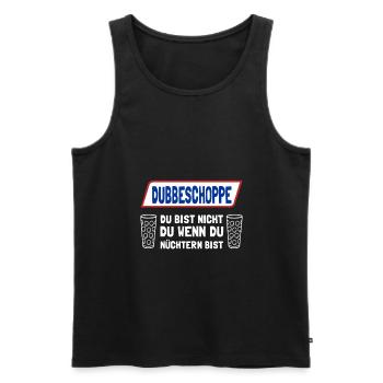 Dubbeglas Weinschorle Weinfest - Männer Premium Bio Tank Top - Schwarz - Vorne - AI Model Male 178 light (178cm)