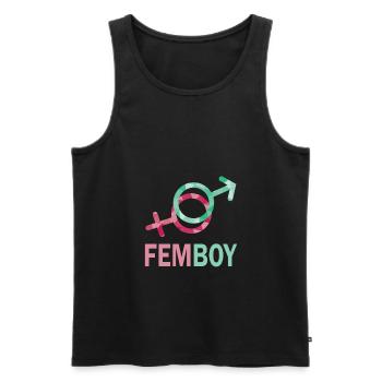 Femboy Feminine Boy Crossdressing - Männer Premium Bio Tank Top - Schwarz - Vorne - Michal (187cm)