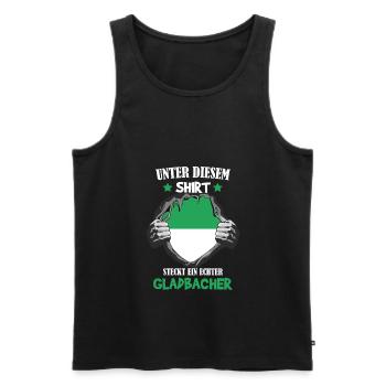 Mönchengladbach Fanartikel - Männer Premium Bio Tank Top - Schwarz - Vorne - Michal (187cm)