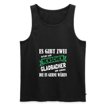 Mönchengladbach Fanartikel - Männer Premium Bio Tank Top - Schwarz - Vorne - Michal (187cm)