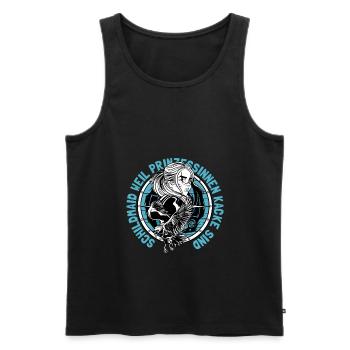 Schildmaid Wikinger Kriegerin - Männer Premium Bio Tank Top - Schwarz - Vorne - AI Model Male 178 light (178cm)