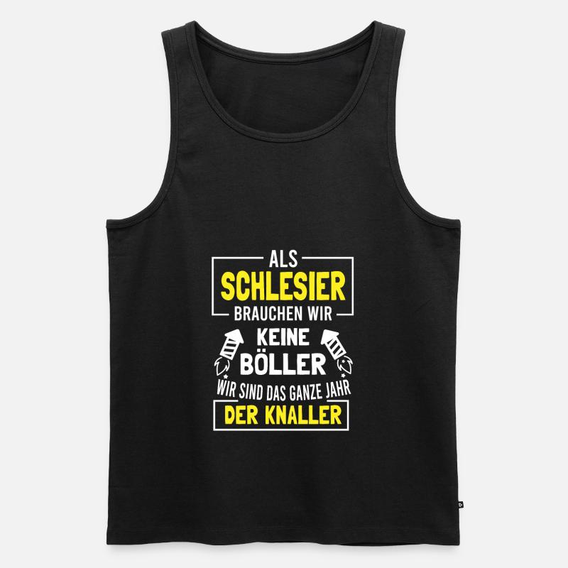 Schlesier Schlesien - Männer Premium Bio Tank Top - Schwarz