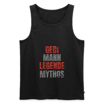 Gedi Geddi Taufpate Patenonkel - Männer Premium Bio Tank Top - Schwarz - Vorne - Michal (187cm)