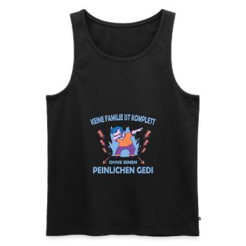 Gedi Geddi Taufpate Patenonkel - Männer Premium Bio Tank Top - Schwarz - Vorne - Michal (187cm)
