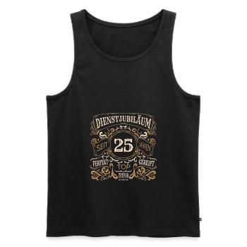 Firmenjubiläum 25 Jahre Dienst - Männer Premium Bio Tank Top - Schwarz - Vorne - Michal (187cm)