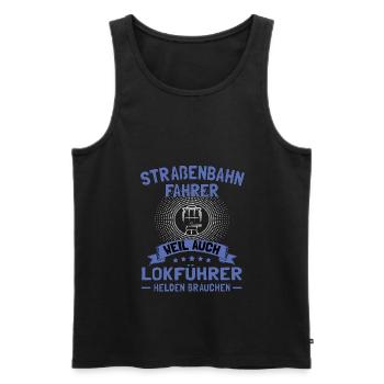 Straßenbahnfahrer Straßenbahn S-Bahn - Männer Premium Bio Tank Top - Schwarz - Vorne - Michal (187cm)