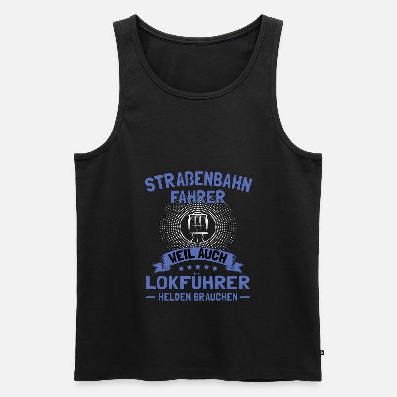 Straßenbahnfahrer Straßenbahn S-Bahn - Männer Premium Bio Tank Top - Schwarz