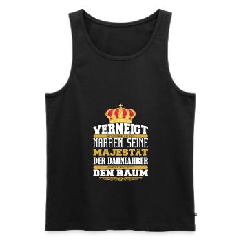 Straßenbahnfahrer Straßenbahn S-Bahn - Männer Premium Bio Tank Top - Schwarz - Vorne - Michal (187cm)
