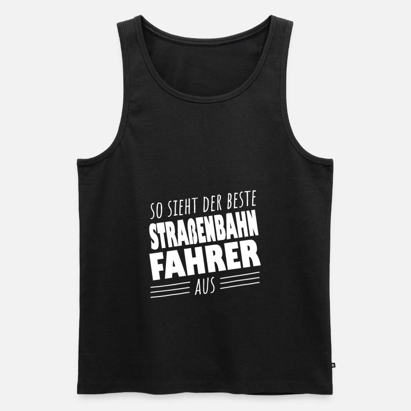 Straßenbahnfahrer Straßenbahn S-Bahn - Männer Premium Bio Tank Top - Schwarz
