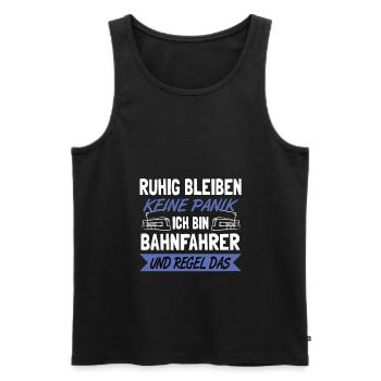 Straßenbahnfahrer Straßenbahn S-Bahn - Männer Premium Bio Tank Top - Schwarz - Vorne - Michal (187cm)