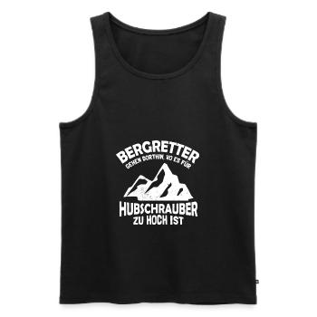 Bergretter Pistenwacht - Männer Premium Bio Tank Top - Schwarz - Vorne - Michal (187cm)