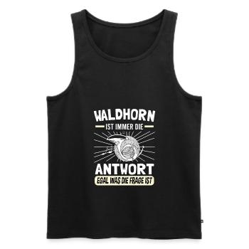 Waldhorn Hornspieler Waldhorn-Spieler - Männer Premium Bio Tank Top - Schwarz - Vorne - AI Model Male 178 light (178cm)
