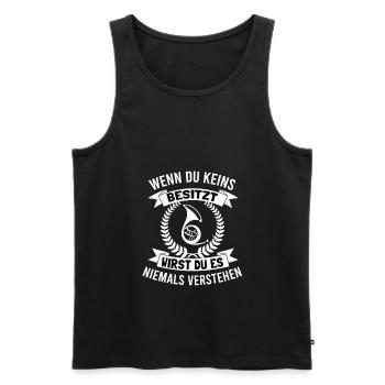 Waldhorn Hornspieler Waldhorn-Spieler - Männer Premium Bio Tank Top - Schwarz - Vorne - Michal (187cm)