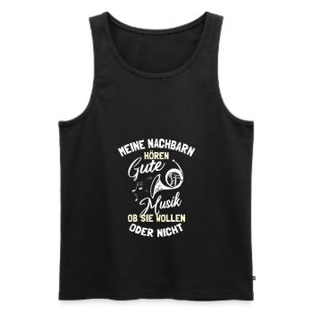 Waldhorn Hornspieler Waldhorn-Spieler - Männer Premium Bio Tank Top - Schwarz - Vorne - Michal (187cm)