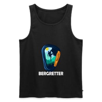 Bergretter Pistenwacht - Männer Premium Bio Tank Top - Schwarz - Vorne - AI Model Male 178 light (178cm)