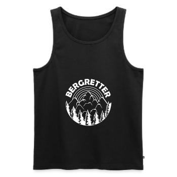 Bergretter Pistenwacht - Männer Premium Bio Tank Top - Schwarz - Vorne - AI Model Male 178 light (178cm)