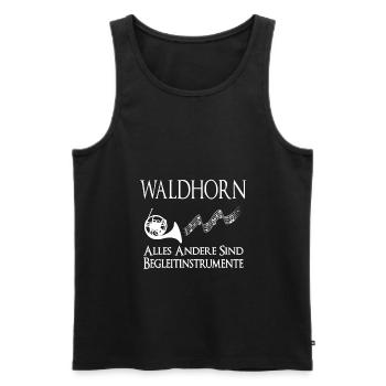 Waldhorn Hornspieler Waldhorn-Spieler - Männer Premium Bio Tank Top - Schwarz - Vorne - Michal (187cm)
