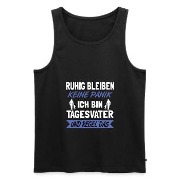 Tagesvater Tagespapa Erzieher - Männer Premium Bio Tank Top - Schwarz - Vorne - Michal (187cm)