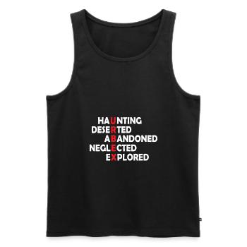 Urban exploration Urbexing Lost Places - Männer Premium Bio Tank Top - Schwarz - Vorne - Michal (187cm)