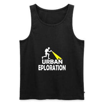 Urban exploration Urbexing Lost Places - Männer Premium Bio Tank Top - Schwarz - Vorne - Michal (187cm)