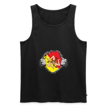 Sizilien Sizilianer Palermo Sicilia - Männer Premium Bio Tank Top - Schwarz - Vorne - Michal (187cm)