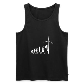 Windenergie Windkraftanlage Windrad - Männer Premium Bio Tank Top - Schwarz - Vorne - Michal (187cm)