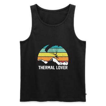 Thermal Lover Paragliding Paraglider Parachute Sky - Männer Premium Bio Tank Top - Schwarz - Vorne - Michal (187cm)