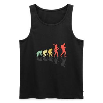 Geocaching Geocache Evolution Geocacher Geocacher - Men's Premium Organic Tank Top - black - Front - Michal (187cm)
